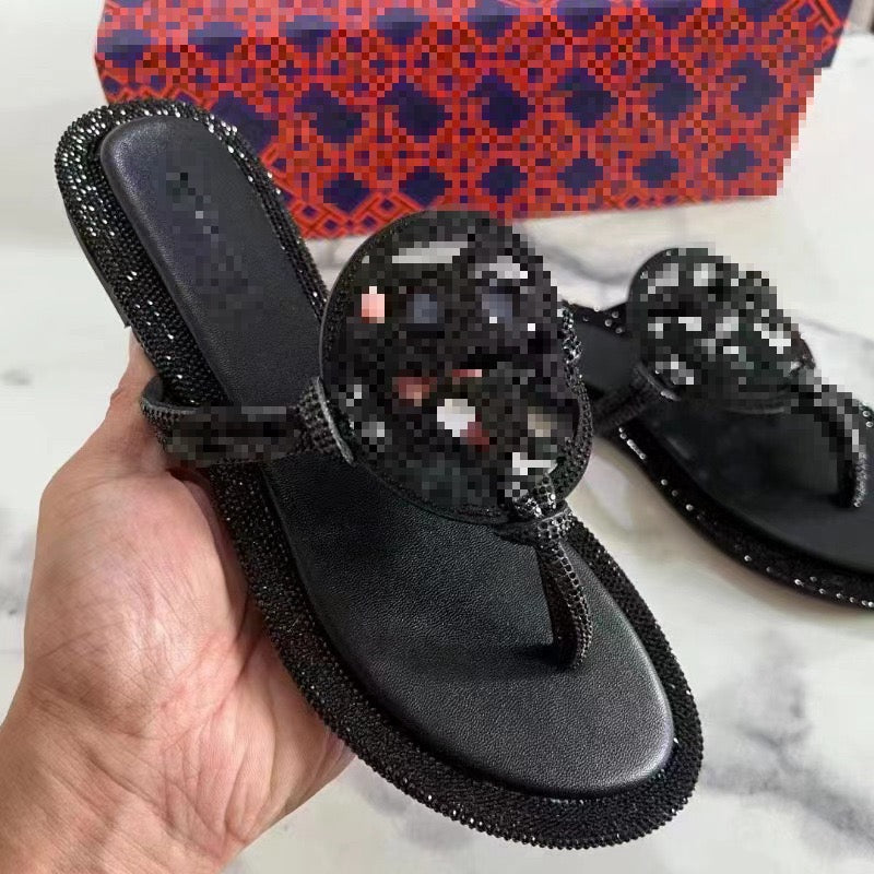 TRY BLACK STONE SANDALS