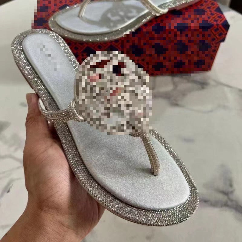 TRY SILVER STONE SANDALS